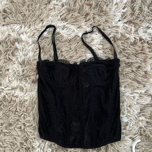 Black Lace Corset Top
